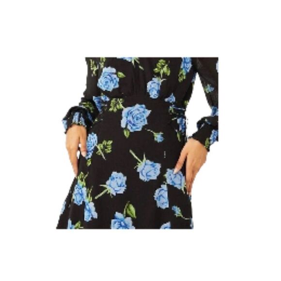 Free People Samantha Lace-Up Mini Dress Black Combo XL NWT - Picture 2 of 3